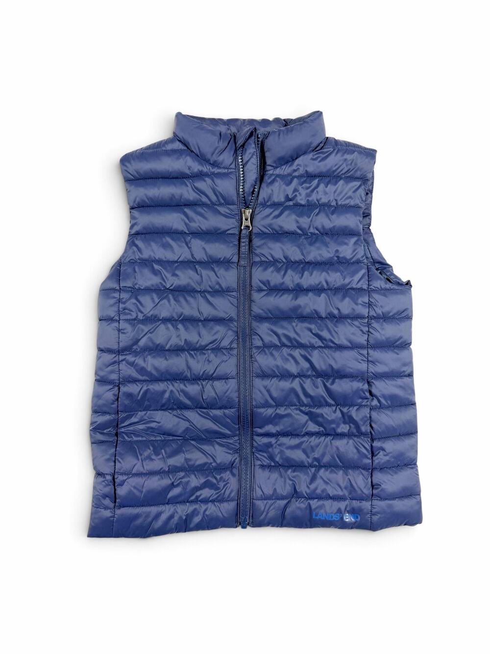 Lands’ End Boys Puffer Vest Navy Blue Medium 8